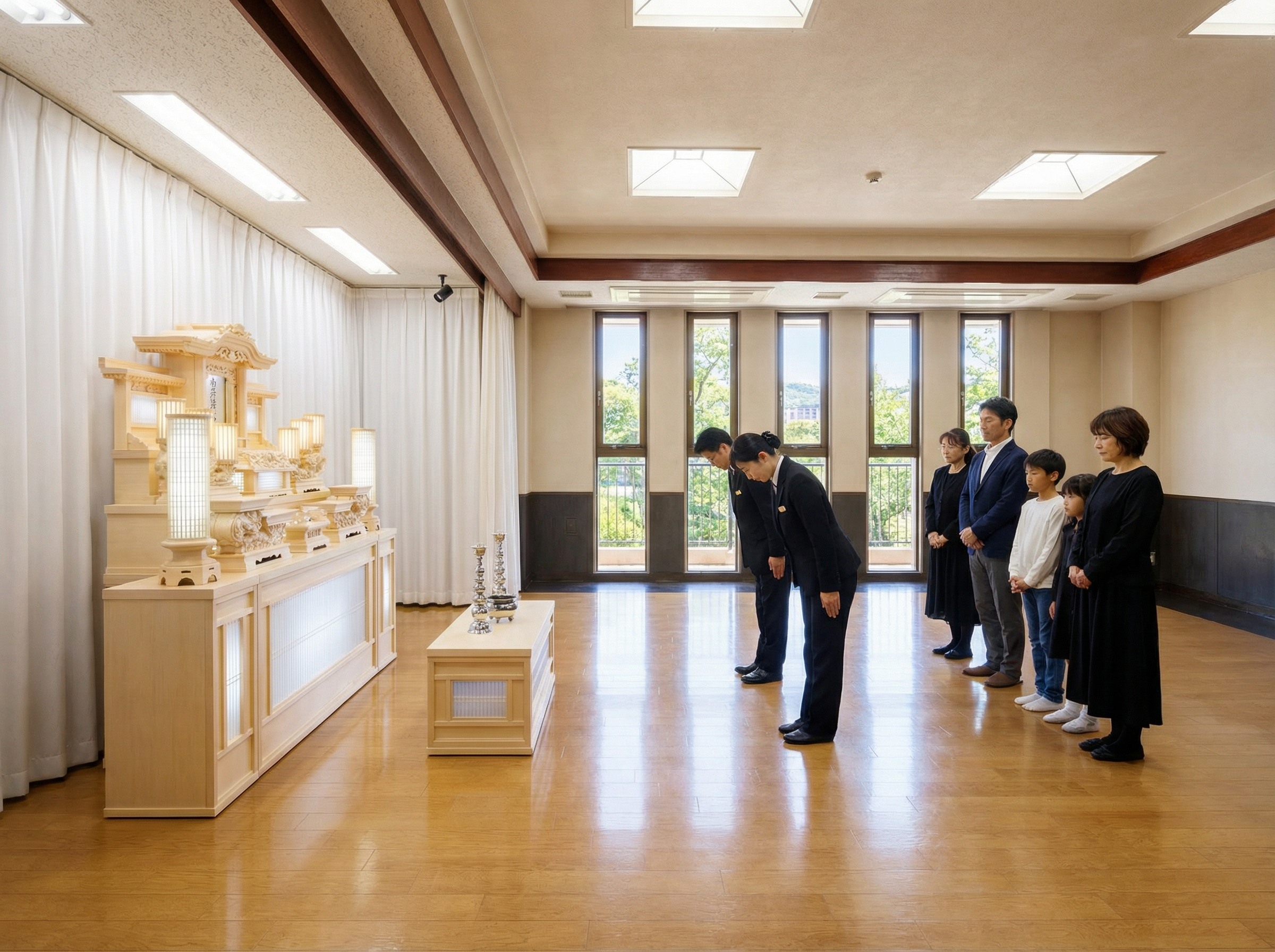 家族葬儀風の写真